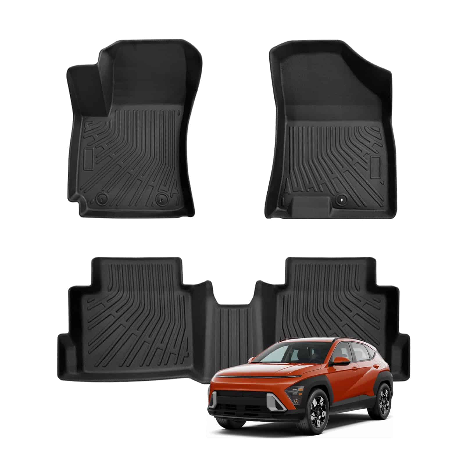 Tapetes 3D a la medida para Kona 2024 SE | SEL | N LINE |