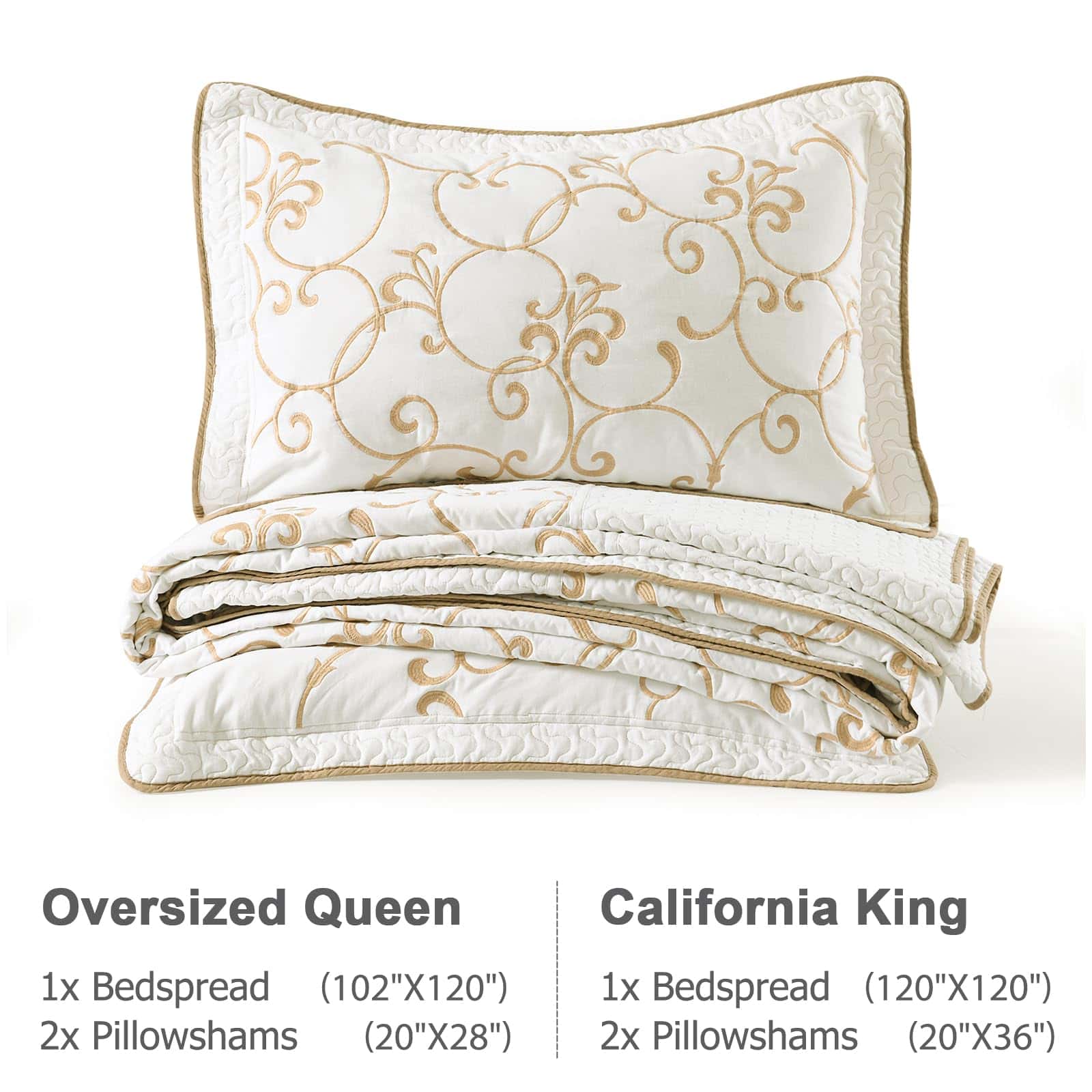 Colcha de Cama Queen Extragrande Finlonte 120"x102" - 100% - Imagen 8