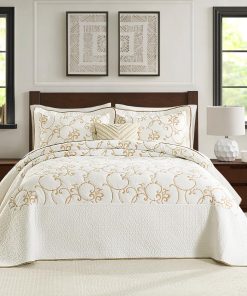 SahSahCasa 100% Algodón 120'x102' Colcha de Cama Extra