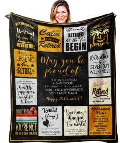 Manta de Jubilación PlushPalace, Regalos de -Negro - Jubilac