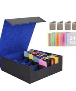 Caja de Almacenamiento de Cartas Venssu Para -Negro y Azul