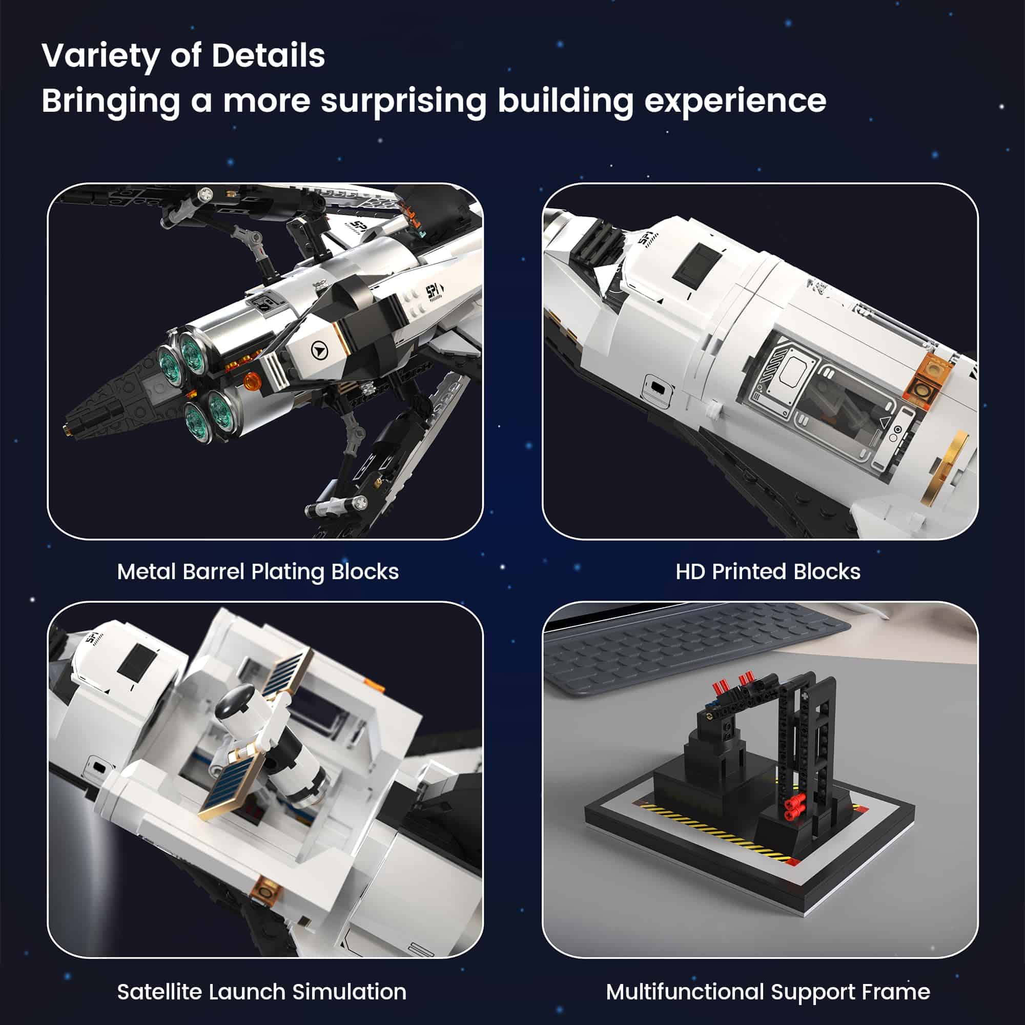 Set de Construcción de Lanzadera de Exploración Espacial - Imagen 3