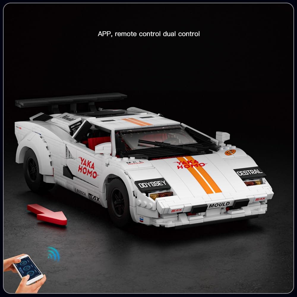 Mould King Car Countach Carro de Control Remoto, Modelo de - Imagen 4