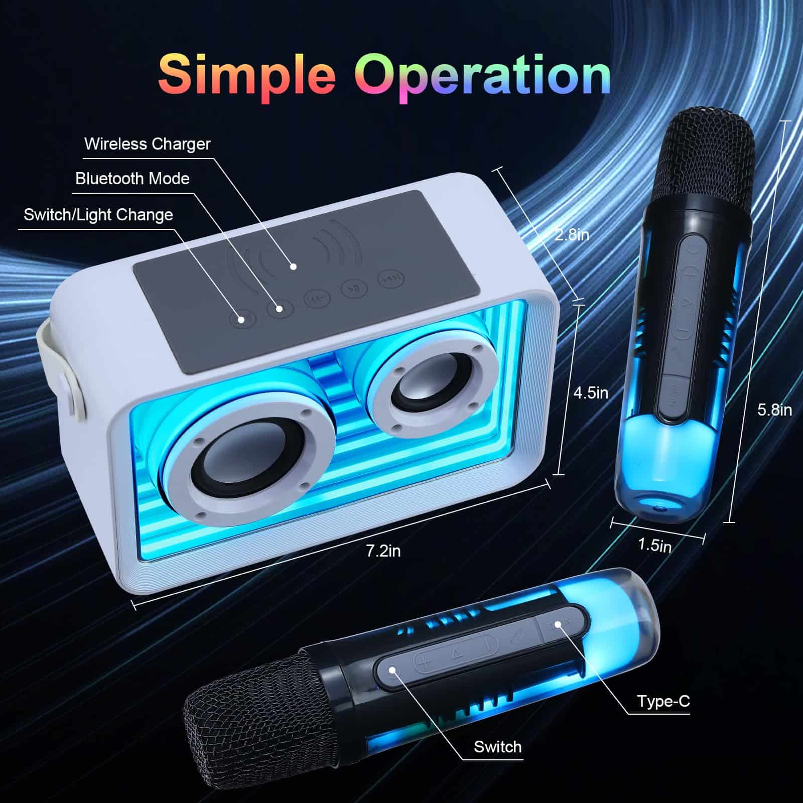 Mini Máquina de Karaoke para Niños y Adultos, Altavoz - Imagen 8