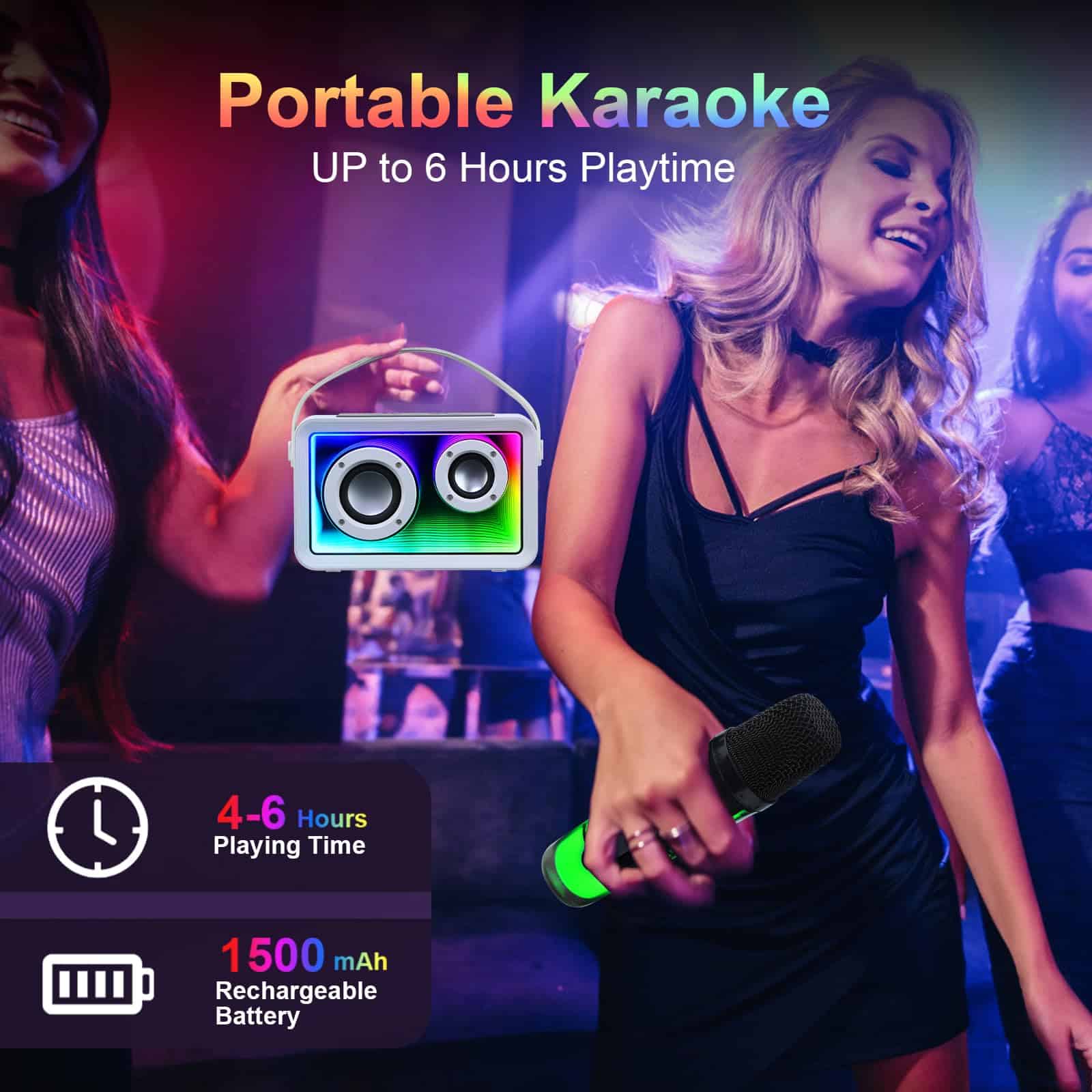 Mini Máquina de Karaoke para Niños y Adultos, Altavoz - Imagen 6