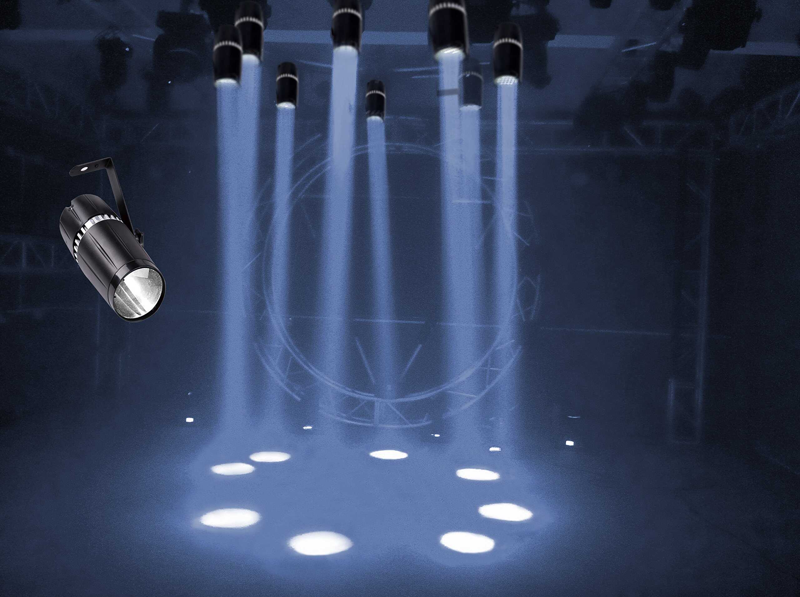 Luz de foco LED para escenario, SENLAN 6W Doble Blanco - Imagen 7