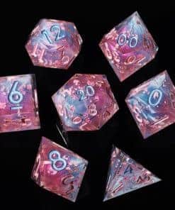 Dados de D&D Mini Planeta Dados de Borde Afilado Dados