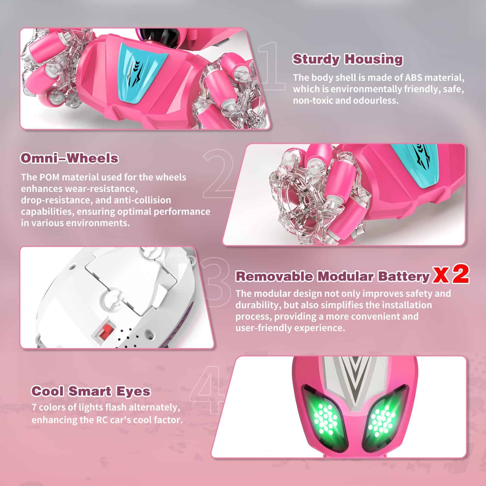 Coche de acrobacias RC con sensor de gestos, regalos de - Imagen 3