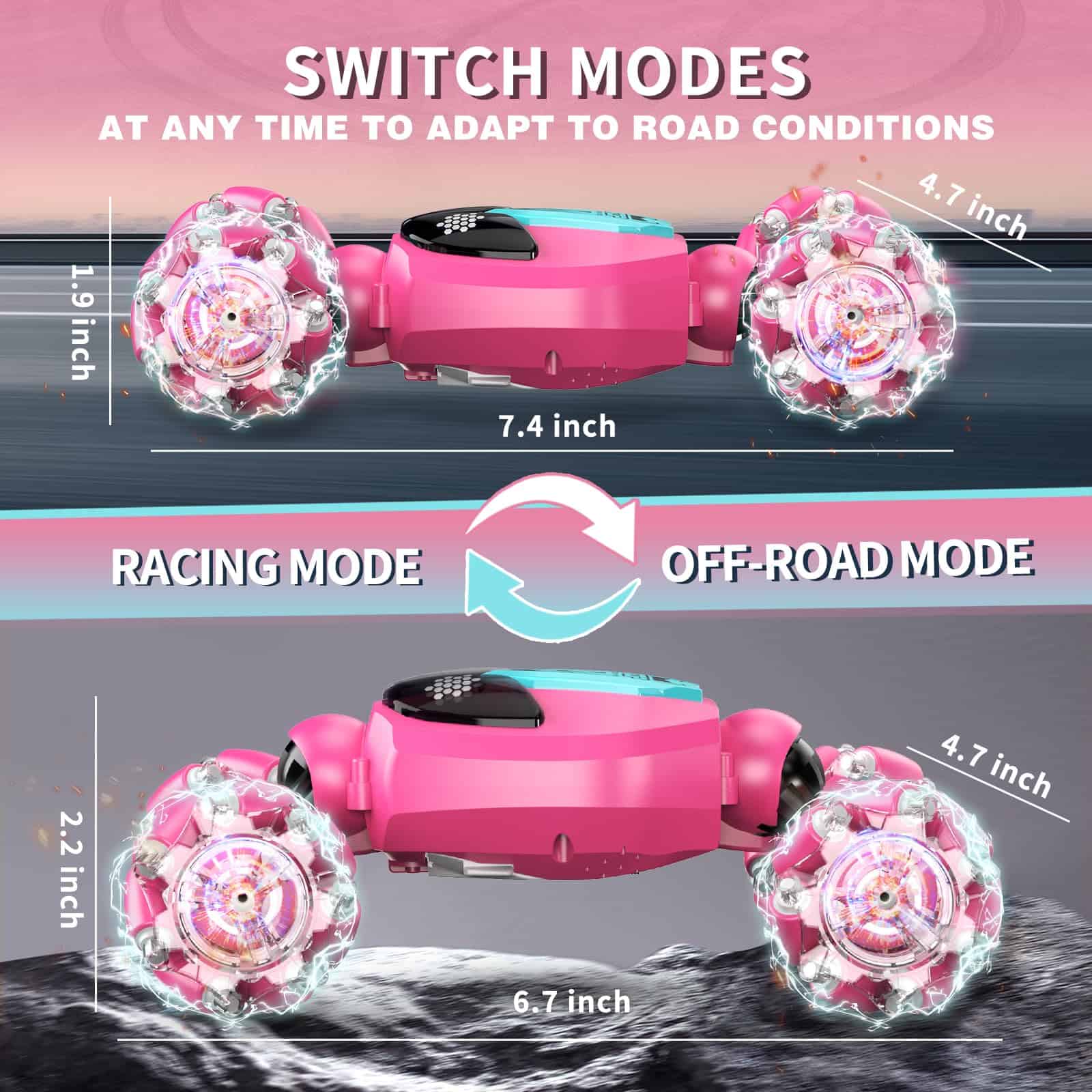 Coche de acrobacias RC con sensor de gestos, regalos de - Imagen 5