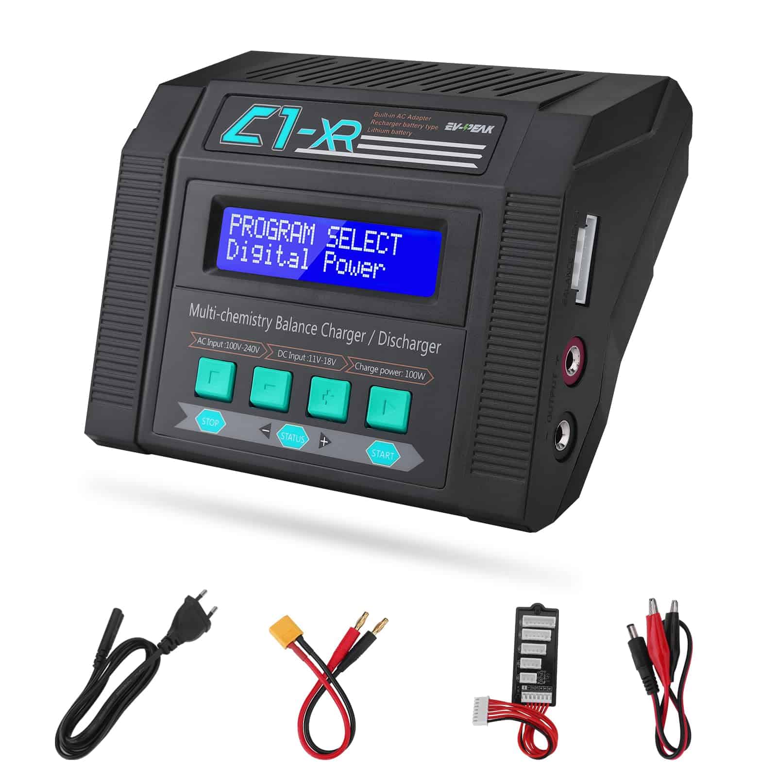 Cargador Lipo 1S-6S RC 100W 10A para Batería Li-ion Li-Fe