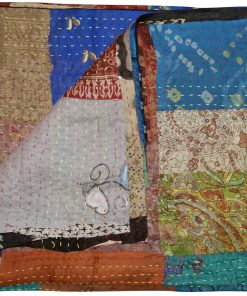 Colcha de Tiro Acolchada de Seda 100% Hecha a Mano del