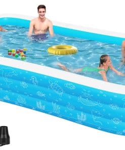 Piscina Inflable Extra Grande Azamine con Bomba - 130"x 72"