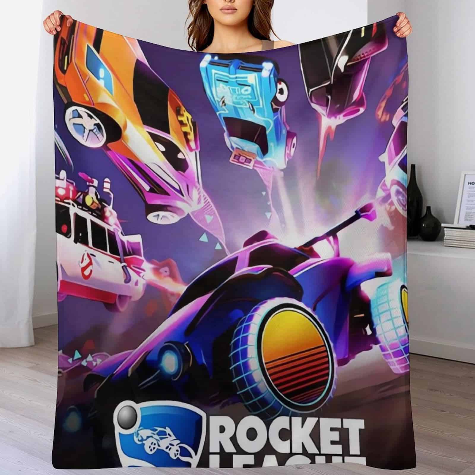 Manta de felpa de franela suave impresa con el juego Rocket - Imagen 5