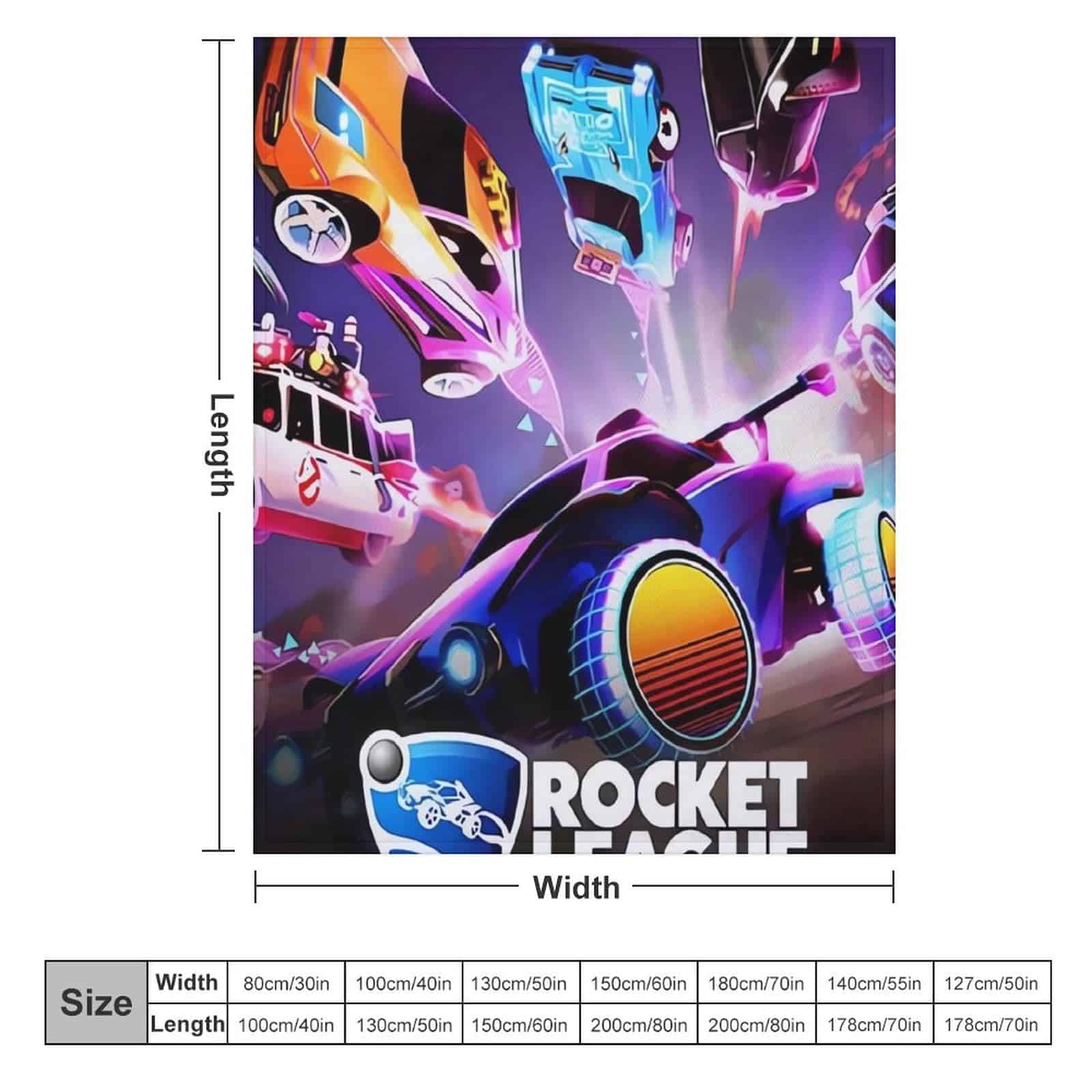 Manta de felpa de franela suave impresa con el juego Rocket - Imagen 3