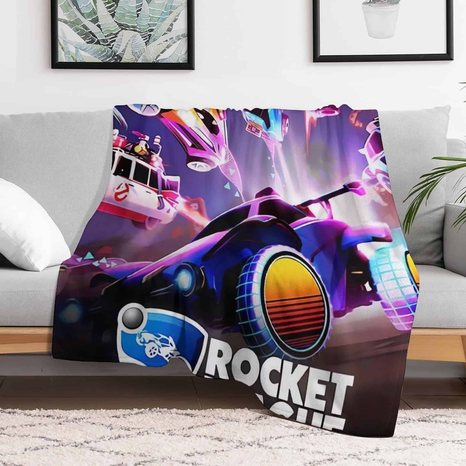 Manta de felpa de franela suave impresa con el juego Rocket - Imagen 6