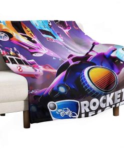 Manta de felpa de franela suave impresa con el juego Rocket