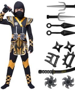 Disfraz de Ninja Dorado para Niños, Disfraz de Ninja