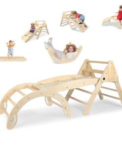 Set de Juegos de Escalada Pikler Triángulo para Niños, 5 en