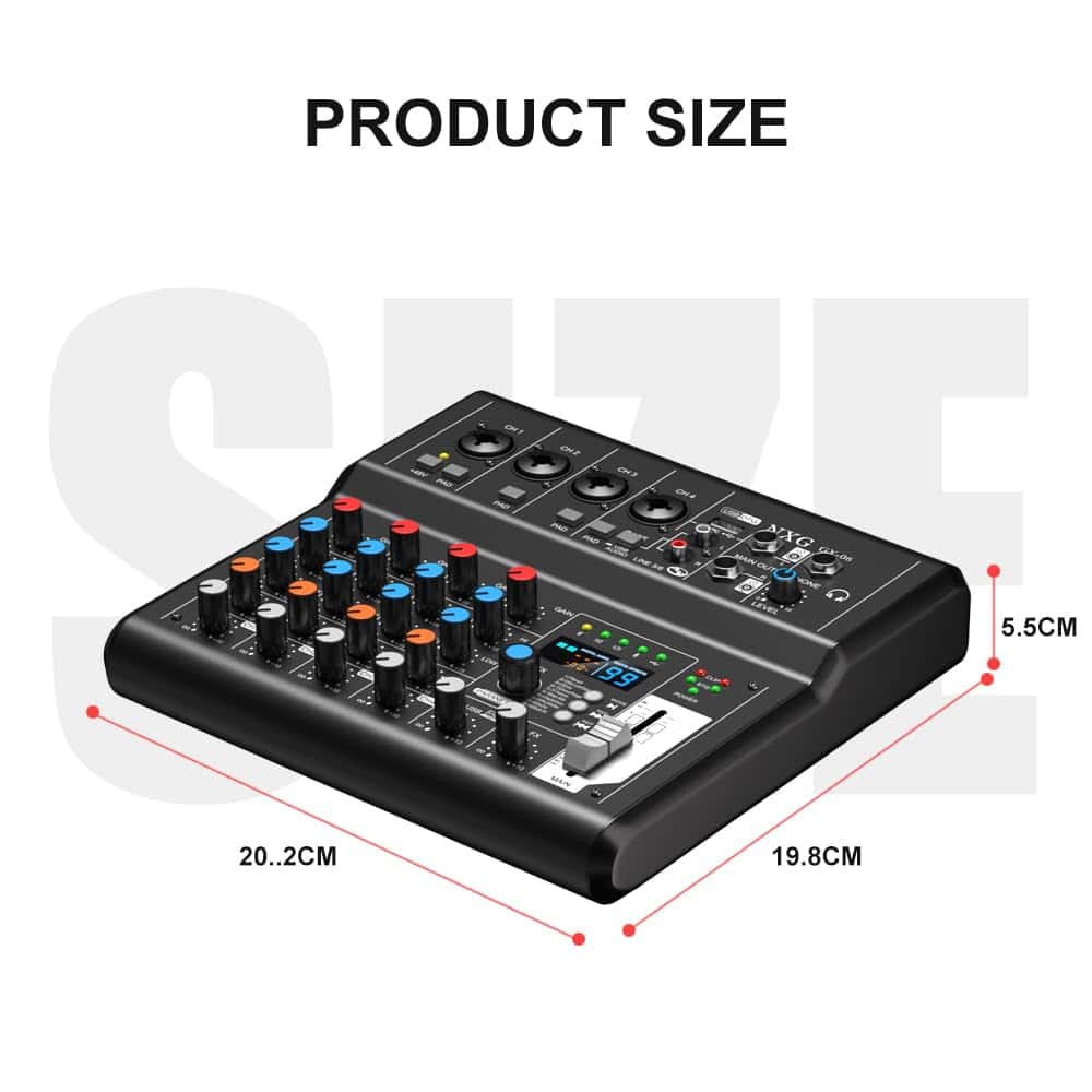Yamnweo GX-06 Mezclador de Audio Portátil de 6 Canales en - Imagen 5