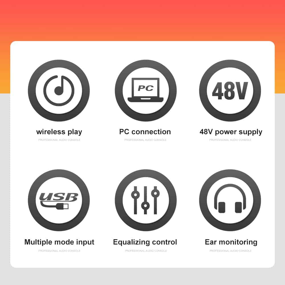 Yamnweo GX-06 Mezclador de Audio Portátil de 6 Canales en - Imagen 10
