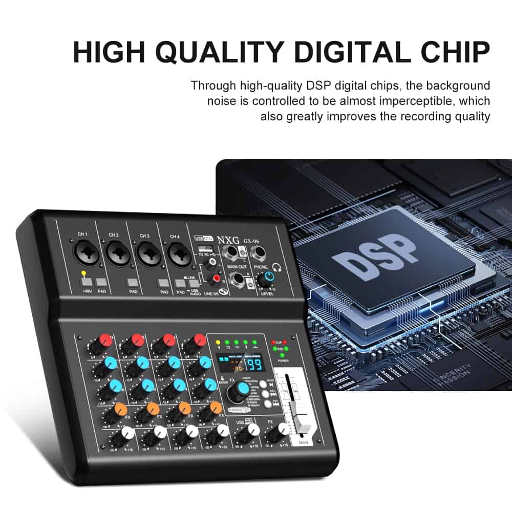 Yamnweo GX-06 Mezclador de Audio Portátil de 6 Canales en - Imagen 6