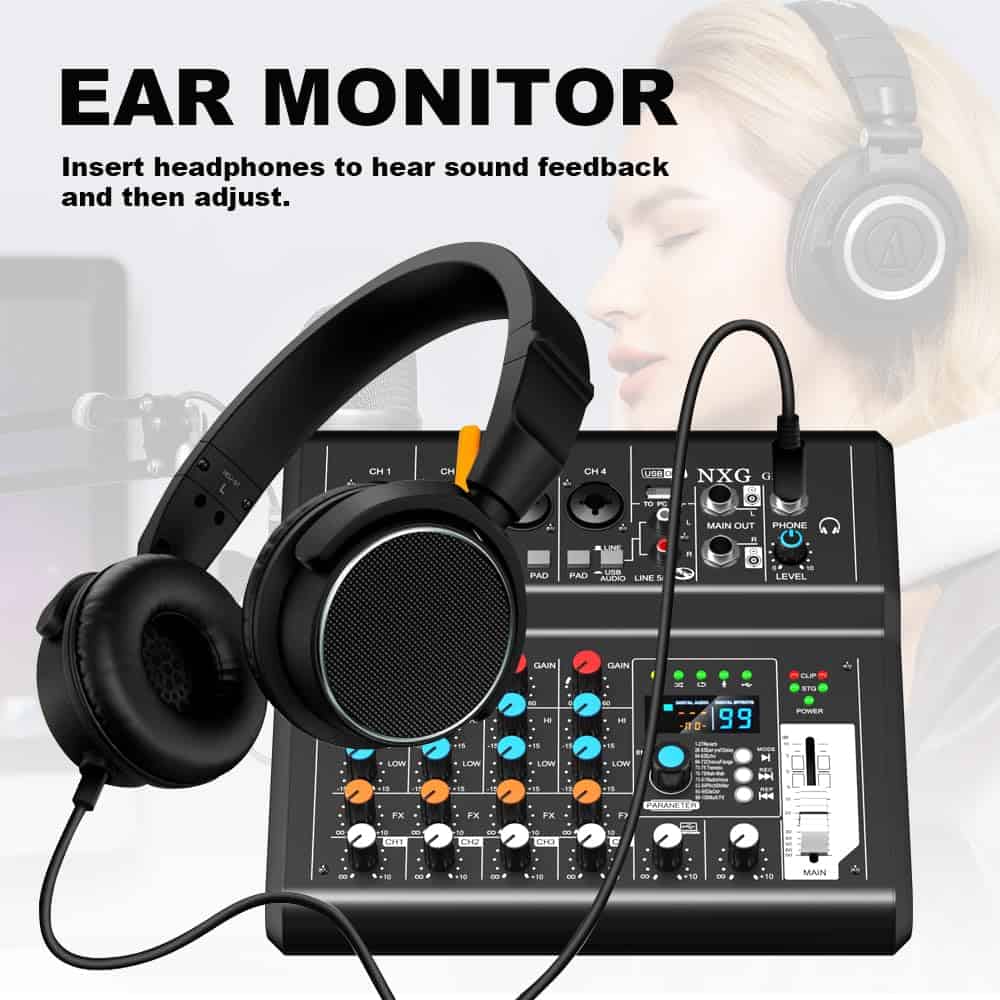 Yamnweo GX-06 Mezclador de Audio Portátil de 6 Canales en - Imagen 8