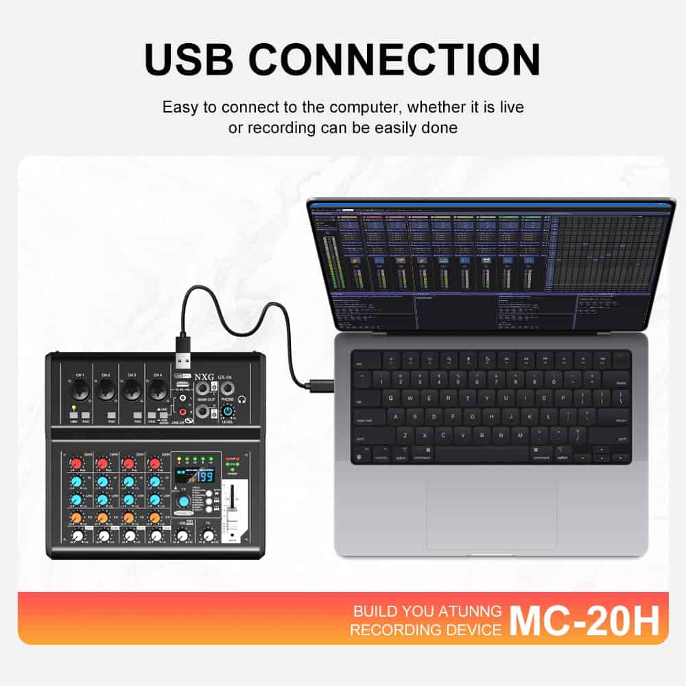 Yamnweo GX-06 Mezclador de Audio Portátil de 6 Canales en - Imagen 7