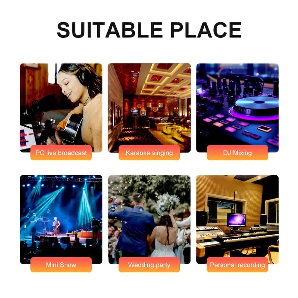 Yamnweo GX-06 Mezclador de Audio Portátil de 6 Canales - Imagen 10