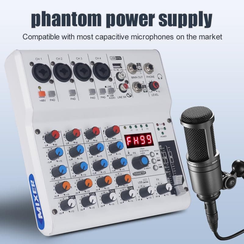 Yamnweo GX-06 Mezclador de Audio Portátil de 6 Canales - Imagen 6