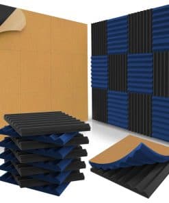 48 Paquete de Paneles Acústicos Autoadhesivos 1 X 12 X 12