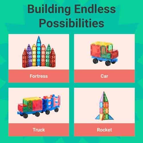 Bloques Magnéticos Playbees para Niños de 3 4 5 6 7 8- - Imagen 4