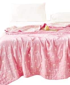 MEJU Love Star Moon Pink Heart Manta Decorativa de Todas