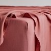 Sábana Ajustable de Lino Bed Threads - 100% -Rosa Arcilla