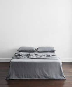 Sábana plana de lino francés 100% BED THREADS mineral