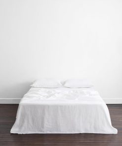 Sábana Plana de Lino Bed Threads - 100% Lino -Blanco