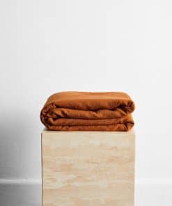 Manta de Lino Bed Threads - 100% Lino Francés -Rust