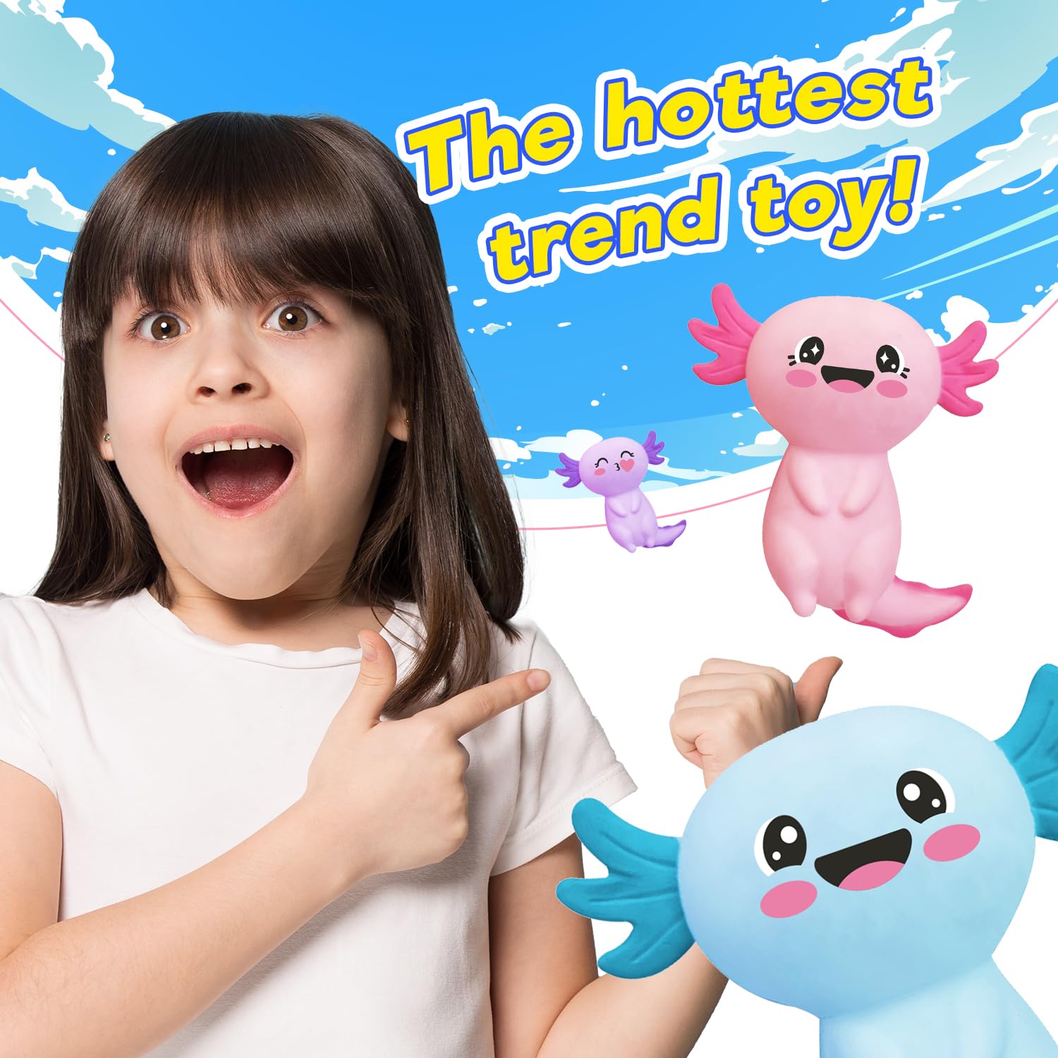 Juguete de Axolote Rellenito JA-RU Smushy (12 Unidades - Imagen 9