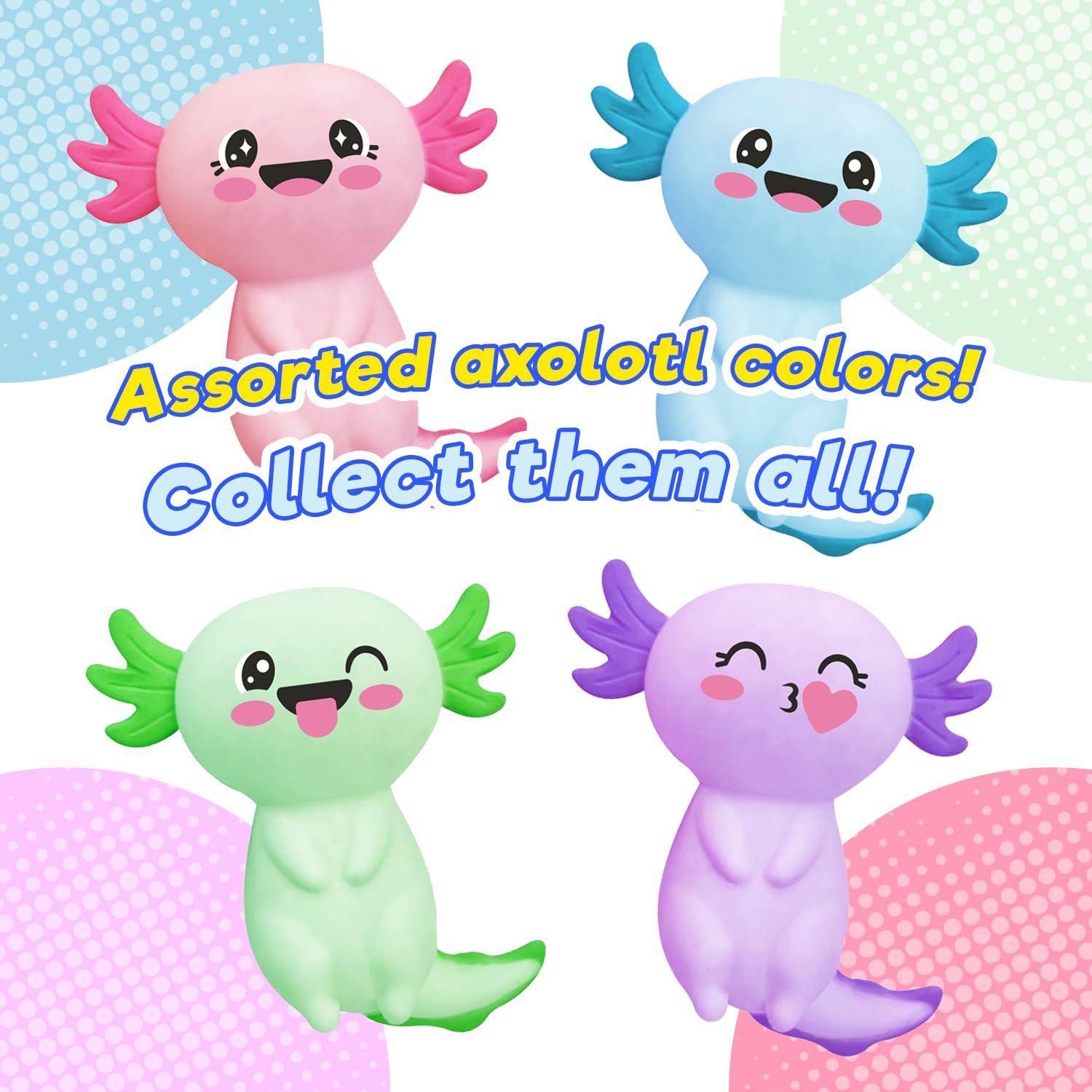 Juguete de Axolote Rellenito JA-RU Smushy (12 Unidades - Imagen 7