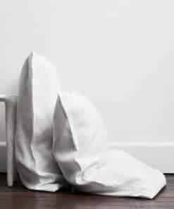 Funda de Almohada de Lino Bed Threads - 100% -Blanco