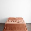 Sábana Lisa de Lino Bed Threads - 100% Lino -Avellana