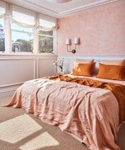 Edredón de lino Bed Threads - 100% lino -Terracota & Rust