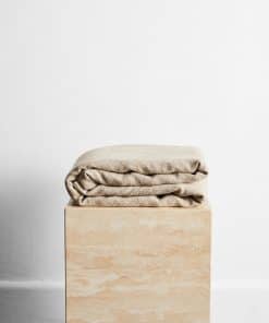 Manta de Lino Bed Threads - 100% Lino de Lino -Avena