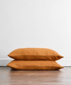 Fundas de Almohada de Lino Bed Threads - 100% -Óxido