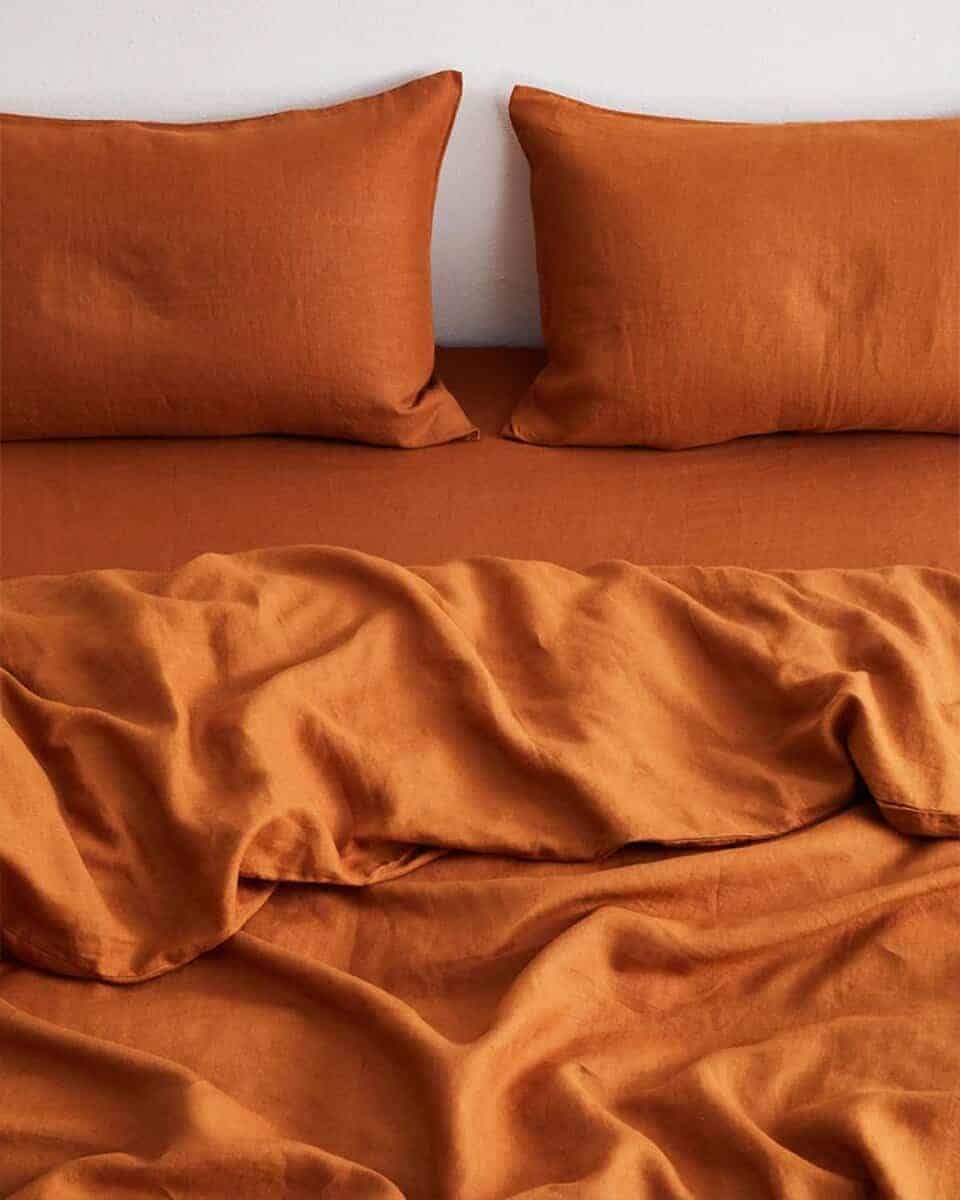 Fundas de Almohada de Lino Bed Threads - 100% -Óxido - Imagen 3