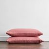 Fundas de Almohada de Lino Bed Threads - 100% -Arcilla Rosa