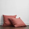 Fundas de Almohada de Lino Bed Threads - 100% -Arcilla Rosa