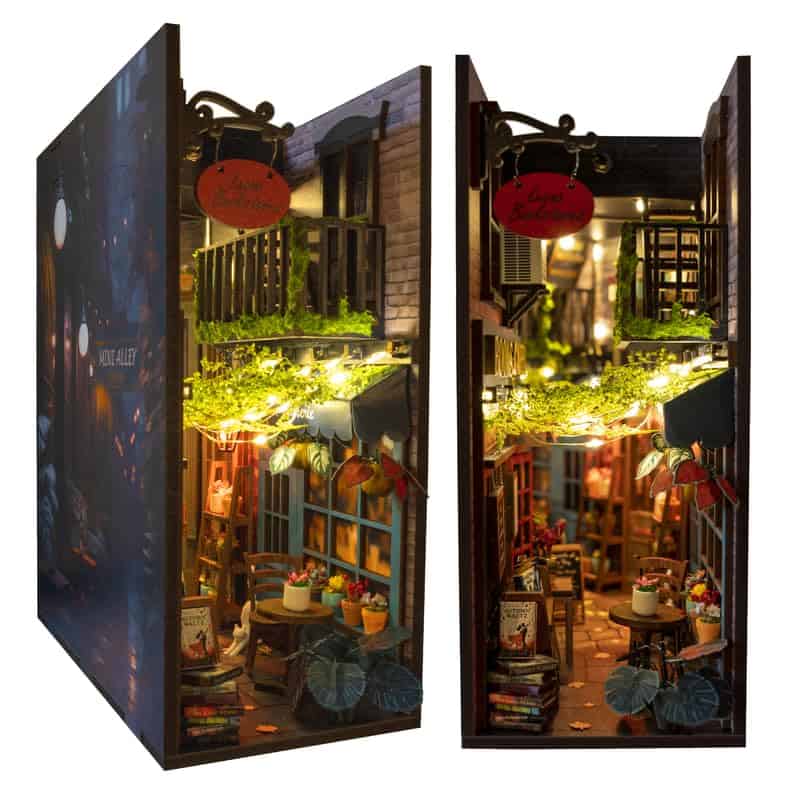 Kit DIY MiniAlley Book Nook - Dreamy - Miniatura de Casa