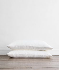 Funda de Almohada de Lino Bed Threads - 100% -Blanco