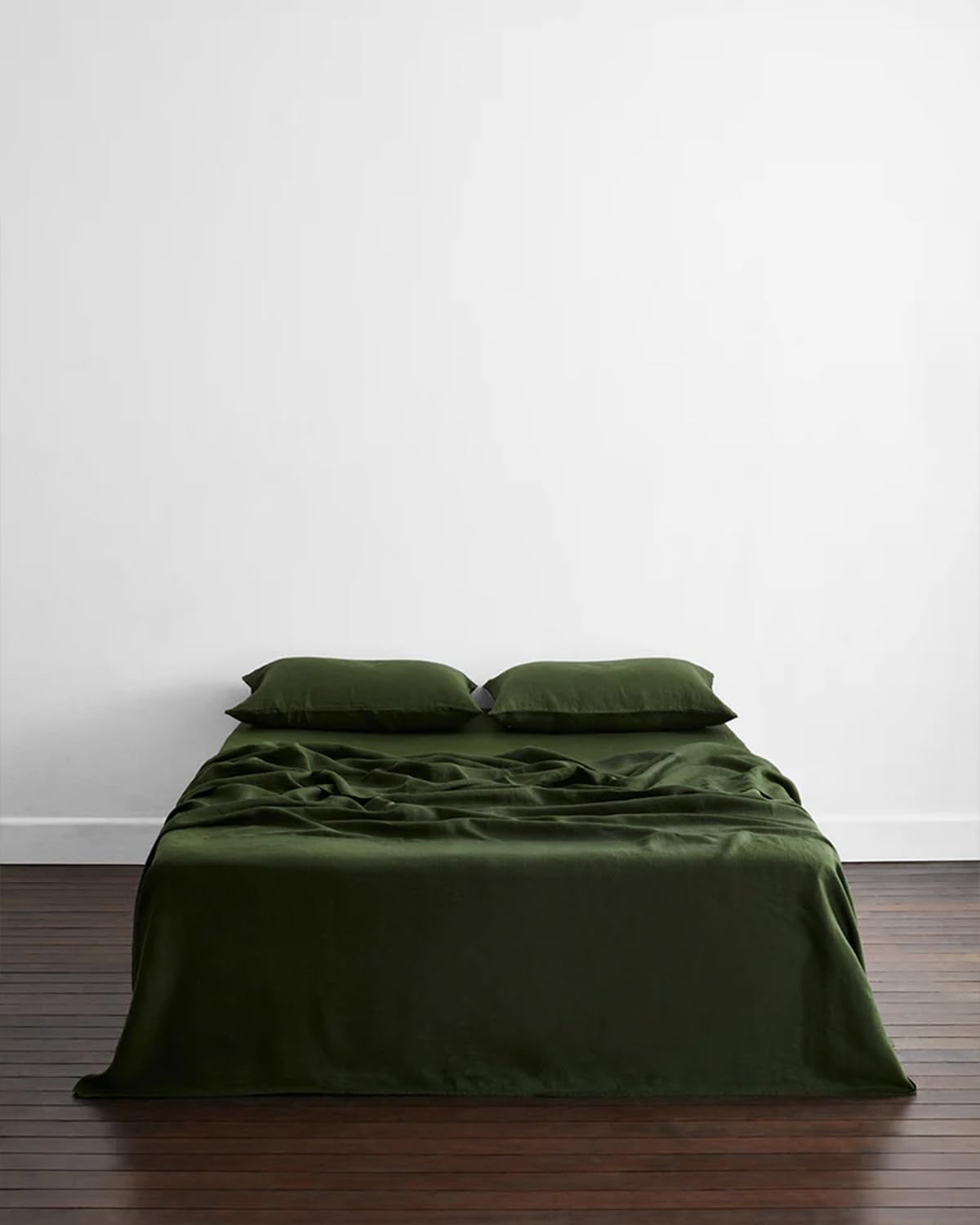 Funda de Almohada de Lino Bed Threads - 100% -Oliva - Imagen 4