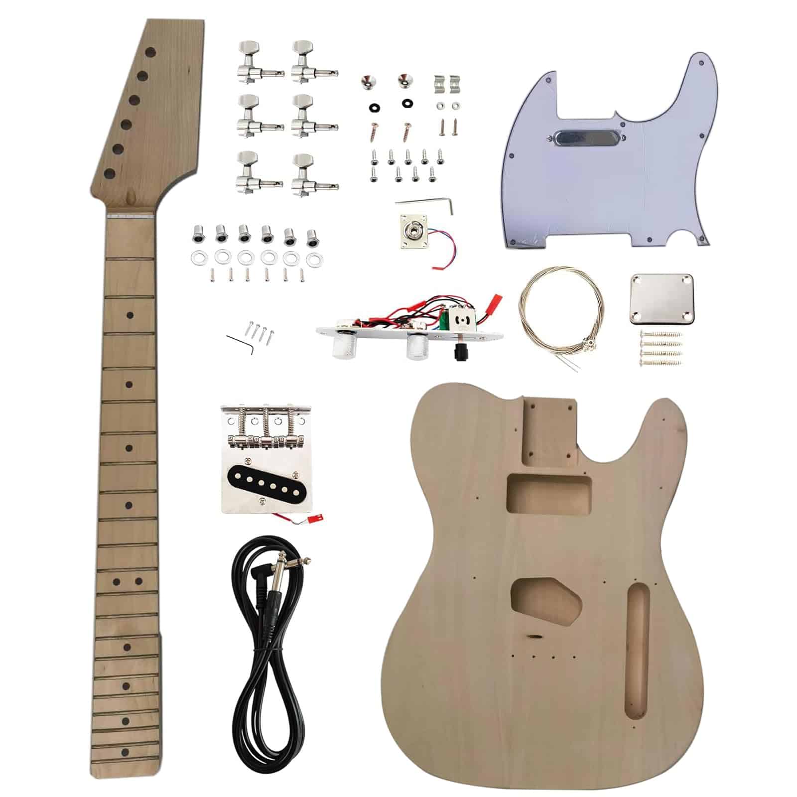 Kit de guitarra eléctrica DIY sin terminar BYXSZ: de 6